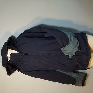 GAP COAT WINTER JACKET Size S Attached roll in HOOD Navy two tone